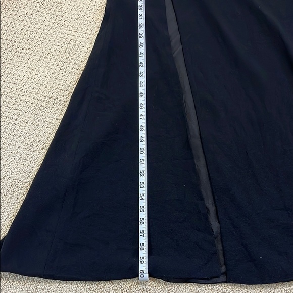 DRESS THE POPULATION Estella Gown Black Sleeveless Sweetheart Sheath Maxi MEDIUM - Picture 12 of 12